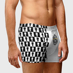 Трусы-боксеры мужские Ювентус паттерн люди, цвет: 3D-принт — фото 2