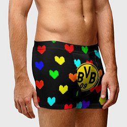 Трусы-боксеры мужские Borussia сердца паттерн, цвет: 3D-принт — фото 2