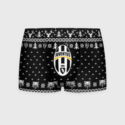 Трусы-боксеры мужские Ювентус новогодний ведьмак, цвет: 3D-принт