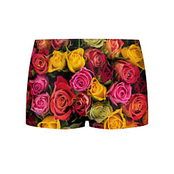 Трусы-боксеры мужские Ассорти из роз, цвет: 3D-принт