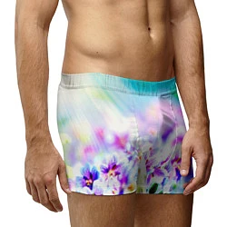 Трусы-боксеры мужские Цветочное поле, цвет: 3D-принт — фото 2