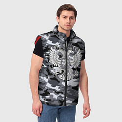 Мужской жилет Городской камуфляж Россия, цвет: 3D-красный — фото 2
