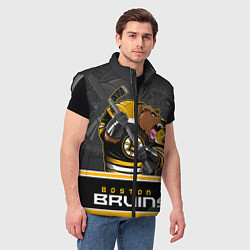 Мужской жилет Boston Bruins, цвет: 3D-светло-серый — фото 2