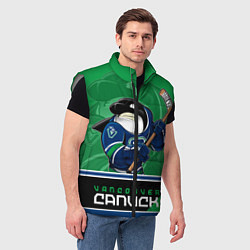 Мужской жилет Vancouver Canucks, цвет: 3D-светло-серый — фото 2