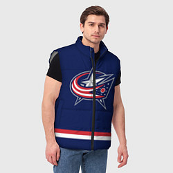 Мужской жилет Columbus Blue Jackets, цвет: 3D-светло-серый — фото 2