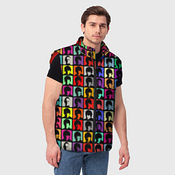 Мужской жилет The Beatles: pop-art, цвет: 3D-красный — фото 2