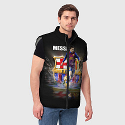 Мужской жилет Messi FCB, цвет: 3D-светло-серый — фото 2