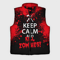 Мужской жилет Keep Calm & Kill Zombies, цвет: 3D-черный