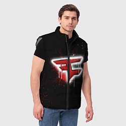 Мужской жилет FaZe Clan: Black collection, цвет: 3D-светло-серый — фото 2