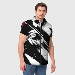 Мужской жилет Чёрно-белый, цвет: 3D-красный — фото 2