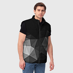 Мужской жилет Abstract gray, цвет: 3D-черный — фото 2