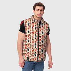 Мужской жилет Матрешки и эмо, цвет: 3D-красный — фото 2