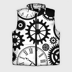Мужской жилет Часы и шестеренки, цвет: 3D-черный
