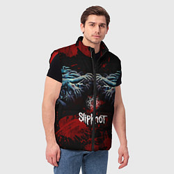 Мужской жилет Slipknot руки зомби, цвет: 3D-красный — фото 2