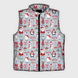 Мужской жилет Рождественская Милота, цвет: 3D-светло-серый
