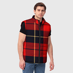 Мужской жилет Клетка, цвет: 3D-черный — фото 2