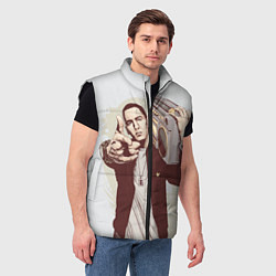 Мужской жилет Eminem: Street Music, цвет: 3D-черный — фото 2