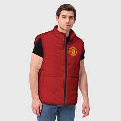 Мужской жилет Manchester United: Red Lines, цвет: 3D-красный — фото 2