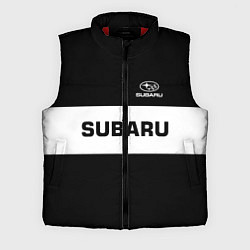 Мужской жилет Subaru: Black Sport, цвет: 3D-красный