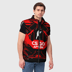 Мужской жилет CS:GO - Артём, цвет: 3D-светло-серый — фото 2