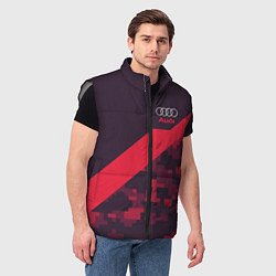 Мужской жилет Audi: Red Pixel, цвет: 3D-светло-серый — фото 2