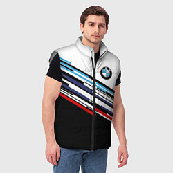 Мужской жилет BMW BRAND COLOR БМВ, цвет: 3D-светло-серый — фото 2