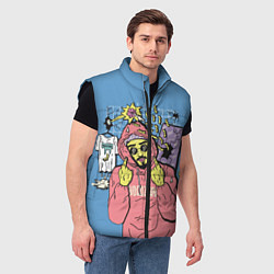 Мужской жилет Mnogoznaal, цвет: 3D-черный — фото 2