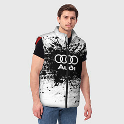 Мужской жилет Audi: Black Spray, цвет: 3D-красный — фото 2