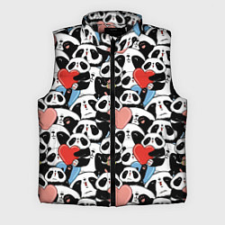 Мужской жилет Funny Pandas, цвет: 3D-черный