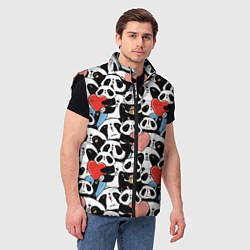 Мужской жилет Funny Pandas, цвет: 3D-черный — фото 2