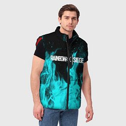 Мужской жилет R6S: Turquoise Flame, цвет: 3D-красный — фото 2
