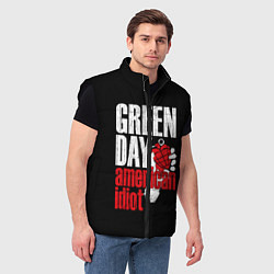 Мужской жилет Green Day: American Idiot, цвет: 3D-черный — фото 2