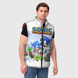 Мужской жилет Sonic Stories, цвет: 3D-красный — фото 2