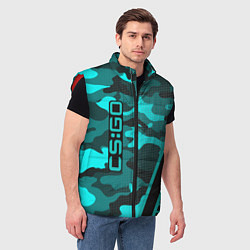 Мужской жилет CS:GO Blue Camo, цвет: 3D-красный — фото 2