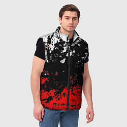 Мужской жилет Брызги красок, цвет: 3D-черный — фото 2
