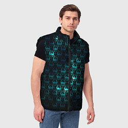 Мужской жилет TES: Blue Pattern, цвет: 3D-черный — фото 2