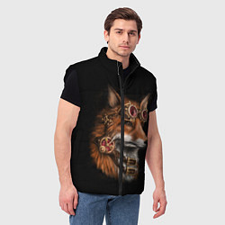 Мужской жилет Королевский лис, цвет: 3D-черный — фото 2