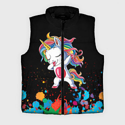 Мужской жилет Малыш-единорог, цвет: 3D-черный