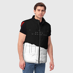 Мужской жилет Death Stranding: Black & White, цвет: 3D-красный — фото 2