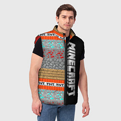 Мужской жилет Minecraft Blocks, цвет: 3D-красный — фото 2
