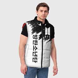 Мужской жилет BTS: White & Black, цвет: 3D-красный — фото 2