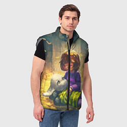 Мужской жилет Фриск и Азриэль, цвет: 3D-светло-серый — фото 2