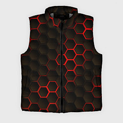 Мужской жилет Соты объемные с красным свечением