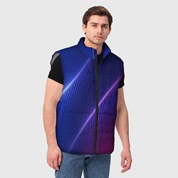 Мужской жилет Фиолетово 3d волны 2020, цвет: 3D-светло-серый — фото 2