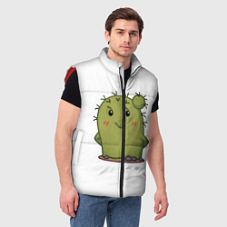 Мужской жилет Кактус, цвет: 3D-красный — фото 2