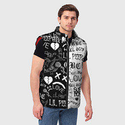 Мужской жилет LIL PEEP LOGOBOMBING, цвет: 3D-красный — фото 2