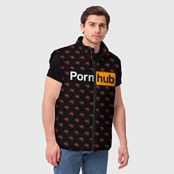 Мужской жилет PornHub, цвет: 3D-черный — фото 2