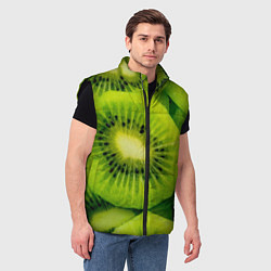 Мужской жилет Зеленый киви, цвет: 3D-черный — фото 2