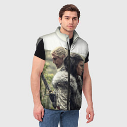 Мужской жилет Ведьмак, цвет: 3D-светло-серый — фото 2
