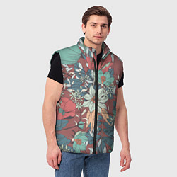 Мужской жилет Цветочный арт, цвет: 3D-черный — фото 2